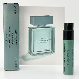 ❤️ 4 for $25 Narciso Rodriguez for Him Vetiver Musc Mini Travel Vial NEW